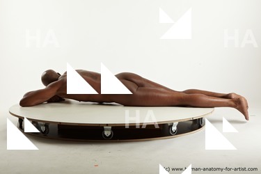 Nude Man Black Slim Bald Realistic