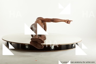 Nude Man Black Slim Bald Realistic