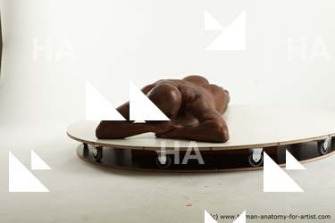 Nude Man Black Slim Bald Realistic