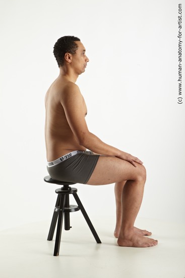 Man Black Sitting poses - simple Average Short Black Sitting poses - ALL Academic