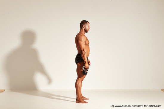 Underwear Gymnastic poses Man White Standing poses - ALL Muscular Short Brown Standing poses - simple Dynamic poses Academic