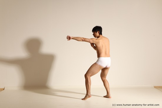 Underwear Martial art Man Asian Moving poses Average Short Black Dynamic poses Academic