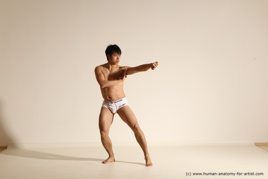 Underwear Martial art Man Asian Moving poses Average Short Black Dynamic poses Academic