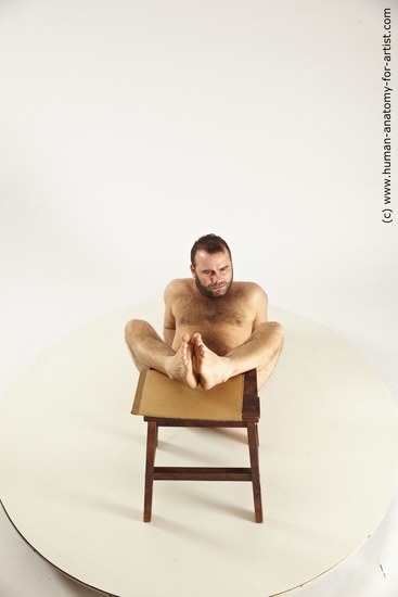 Nude Man White Laying poses - ALL Average Short Brown Laying poses - on back Multi angles poses Realistic