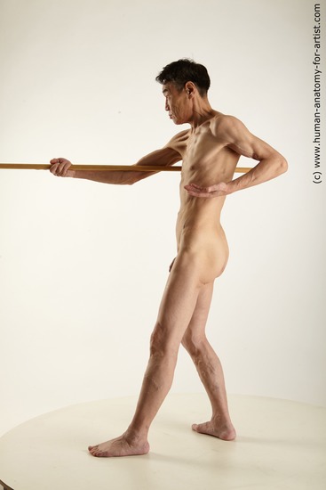 Nude Fighting Man Asian Standing poses - ALL Slim Medium Black Standing poses - simple Realistic