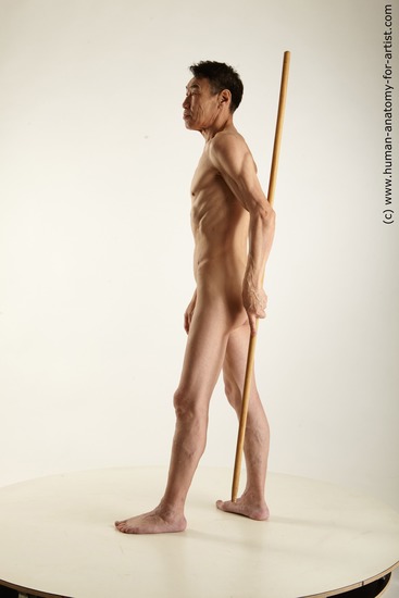 Nude Fighting Man Asian Standing poses - ALL Slim Medium Black Standing poses - simple Realistic