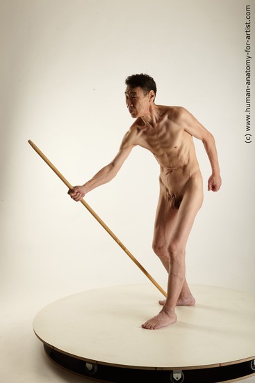 Nude Fighting Man Asian Standing poses - ALL Slim Medium Black Standing poses - simple Realistic