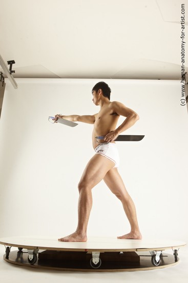 Underwear Fighting with sword Man Asian Standing poses - ALL Average Medium Black Standing poses - simple Multi angles poses Academic