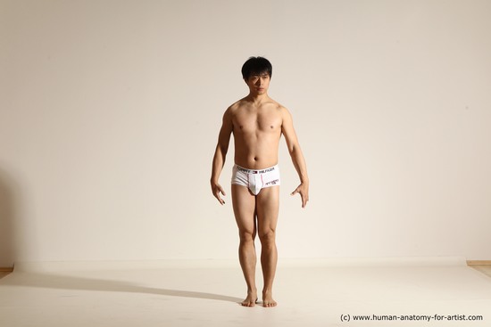 Underwear Martial art Man Asian Moving poses Average Short Black Dynamic poses Academic