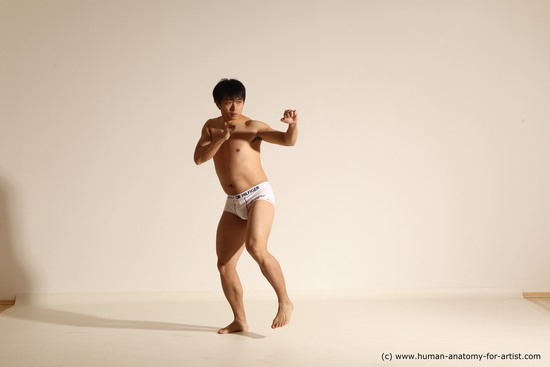 Underwear Martial art Man Asian Moving poses Average Short Black Dynamic poses Academic