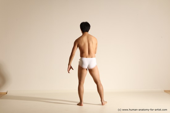 Underwear Martial art Man Asian Moving poses Average Short Black Dynamic poses Academic