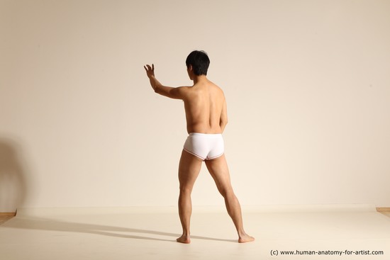 Underwear Martial art Man Asian Moving poses Average Short Black Dynamic poses Academic