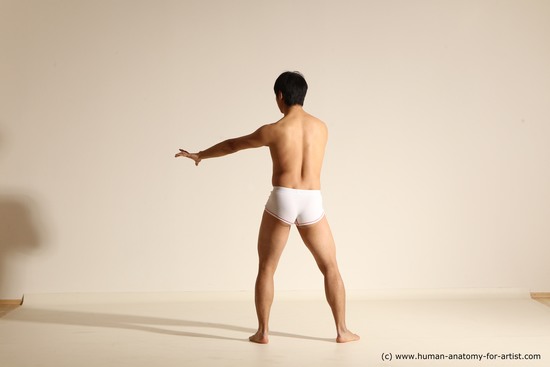 Underwear Martial art Man Asian Moving poses Average Short Black Dynamic poses Academic