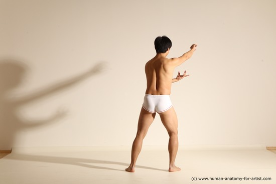 Underwear Martial art Man Asian Moving poses Average Short Black Dynamic poses Academic