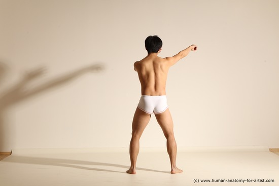 Underwear Martial art Man Asian Moving poses Average Short Black Dynamic poses Academic