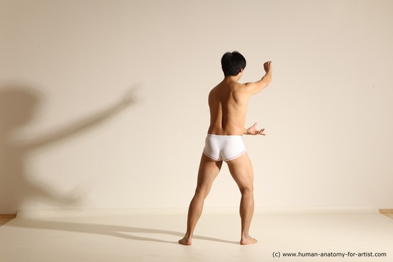 Underwear Martial art Man Asian Moving poses Average Short Black Dynamic poses Academic