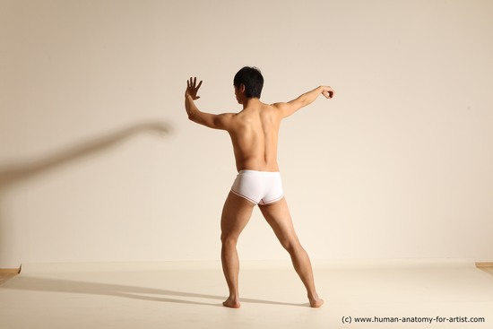 Underwear Martial art Man Asian Moving poses Average Short Black Dynamic poses Academic