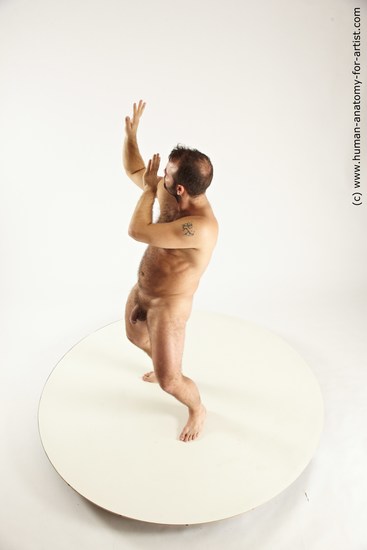 Nude Man White Standing poses - ALL Average Short Brown Standing poses - simple Multi angles poses Realistic