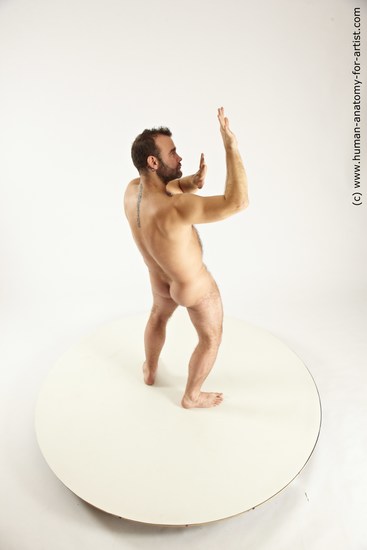 Nude Man White Standing poses - ALL Average Short Brown Standing poses - simple Multi angles poses Realistic