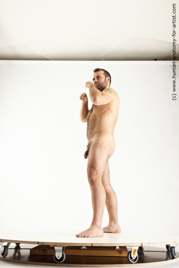 Nude Man White Standing poses - ALL Average Short Brown Standing poses - simple Multi angles poses Realistic