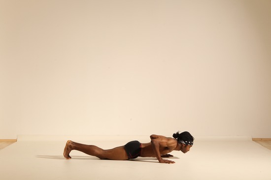 Underwear Man Black Athletic Black Dancing Dreadlocks Dynamic poses Academic