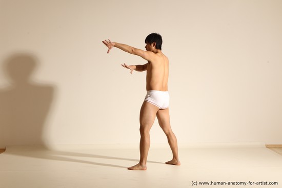 Underwear Martial art Man Asian Moving poses Average Short Black Dynamic poses Academic