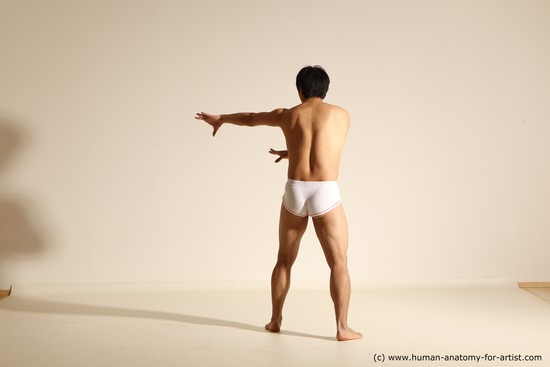 Underwear Martial art Man Asian Moving poses Average Short Black Dynamic poses Academic