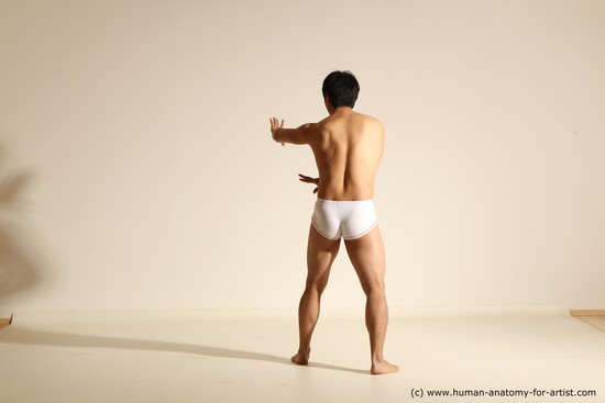 Underwear Martial art Man Asian Moving poses Average Short Black Dynamic poses Academic