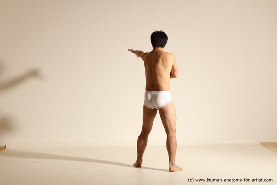 Underwear Martial art Man Asian Moving poses Average Short Black Dynamic poses Academic