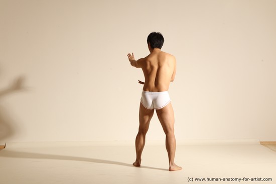 Underwear Martial art Man Asian Moving poses Average Short Black Dynamic poses Academic