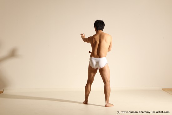 Underwear Martial art Man Asian Moving poses Average Short Black Dynamic poses Academic