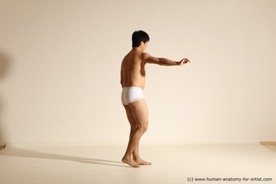 Underwear Martial art Man Asian Moving poses Average Short Black Dynamic poses Academic