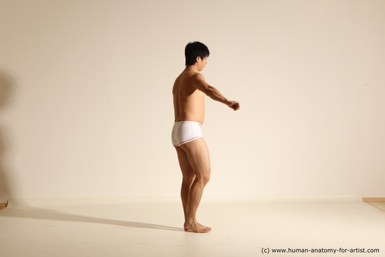 Underwear Martial art Man Asian Moving poses Average Short Black Dynamic poses Academic