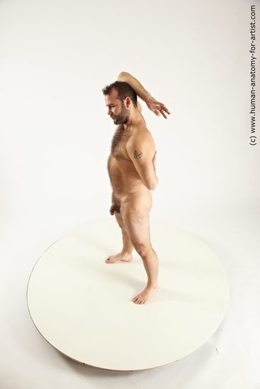 Nude Man White Standing poses - ALL Average Short Brown Standing poses - simple Realistic