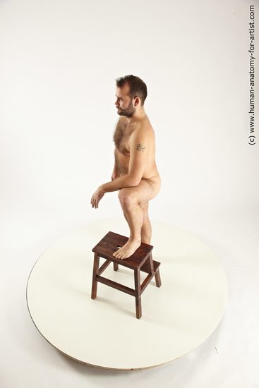 Nude Man White Standing poses - ALL Average Short Brown Standing poses - simple Realistic