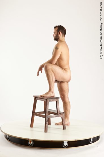 Nude Man White Standing poses - ALL Average Short Brown Standing poses - simple Realistic