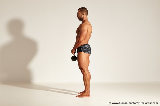 Underwear Gymnastic poses Man White Standing poses - ALL Muscular Short Brown Standing poses - simple Dynamic poses Academic