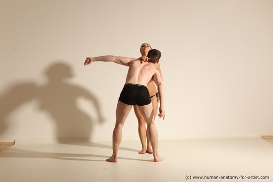 Woman - Man White Average Short Brown Dancing Dynamic poses Academic