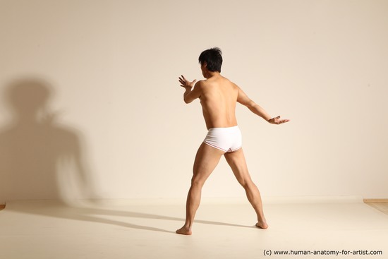 Underwear Martial art Man Asian Moving poses Average Short Black Dynamic poses Academic