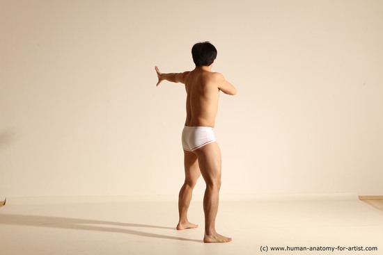 Underwear Martial art Man Asian Moving poses Average Short Black Dynamic poses Academic