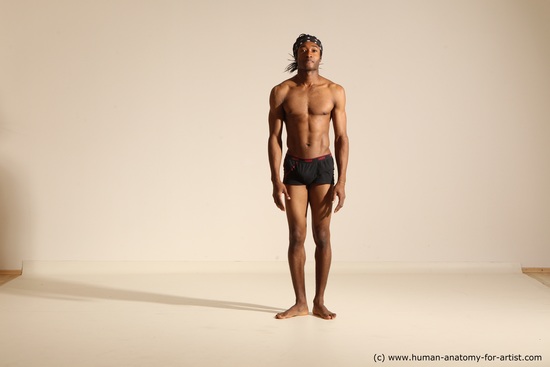 Underwear Man Another Athletic Black Dancing Dreadlocks Dynamic poses Academic