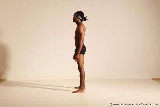 Underwear Man Another Athletic Black Dancing Dreadlocks Dynamic poses Academic