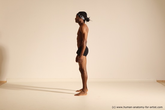 Underwear Man Another Athletic Black Dancing Dreadlocks Dynamic poses Academic