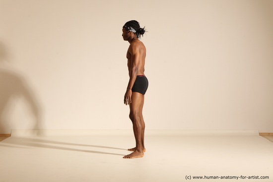 Underwear Man Another Athletic Black Dancing Dreadlocks Dynamic poses Academic