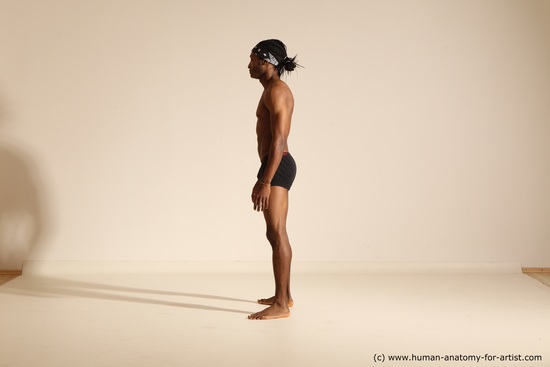 Underwear Man Another Athletic Black Dancing Dreadlocks Dynamic poses Academic