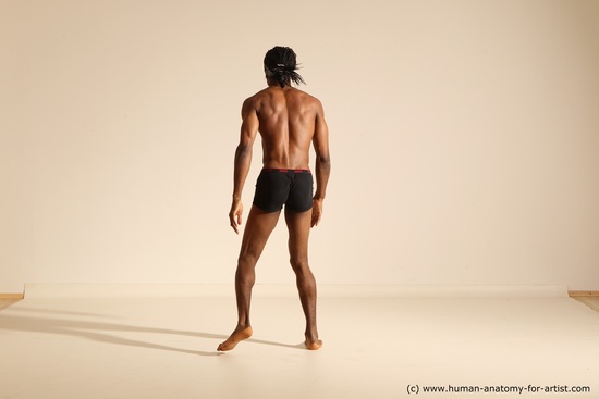 Underwear Man Another Athletic Black Dancing Dreadlocks Dynamic poses Academic