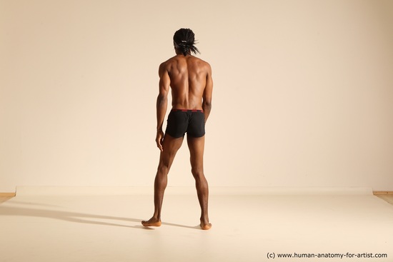 Underwear Man Another Athletic Black Dancing Dreadlocks Dynamic poses Academic