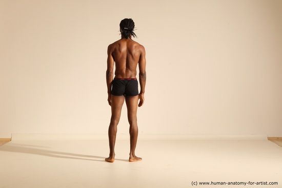 Underwear Man Another Athletic Black Dancing Dreadlocks Dynamic poses Academic