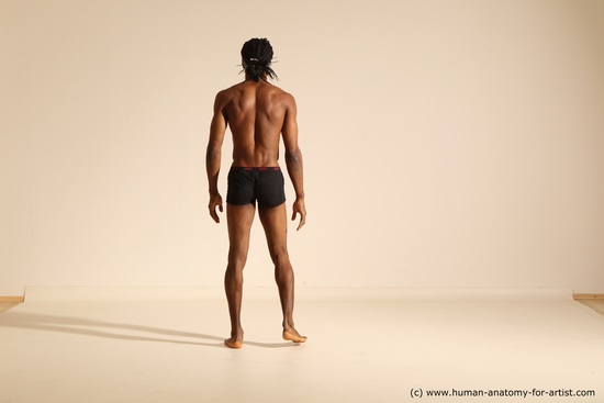 Underwear Man Another Athletic Black Dancing Dreadlocks Dynamic poses Academic