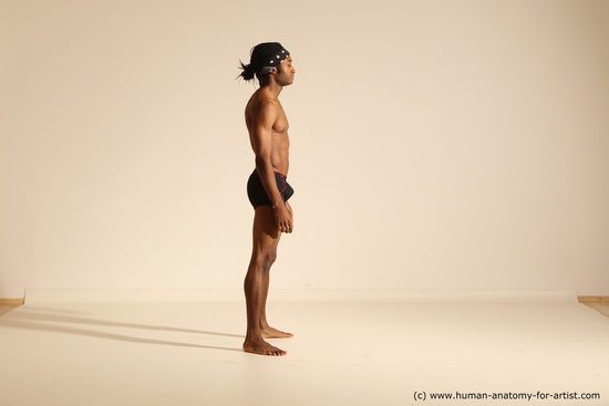 Underwear Man Another Athletic Black Dancing Dreadlocks Dynamic poses Academic